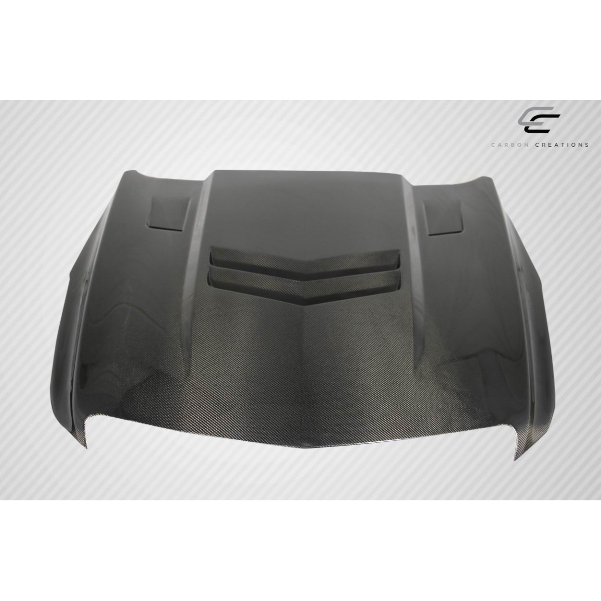 Modify your Cadillac ATS 2012 with our Exterior/Hoods - The part is viewed from a top-down angle.