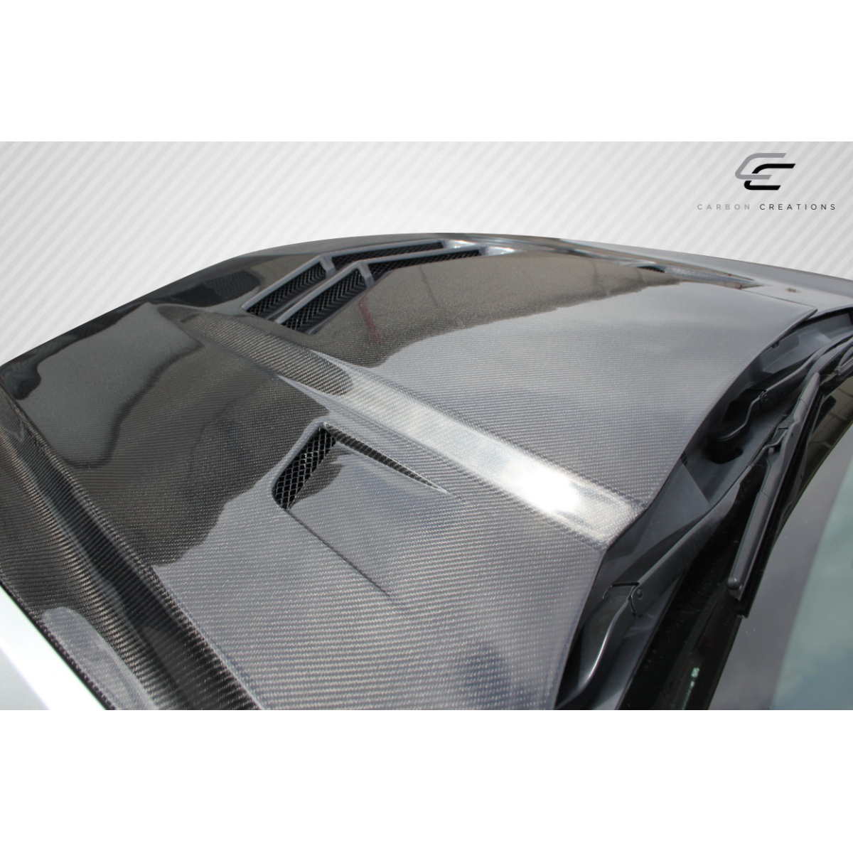 Modify your Cadillac ATS 2012 with our Exterior/Hoods - Top down view of carbon fiber hood