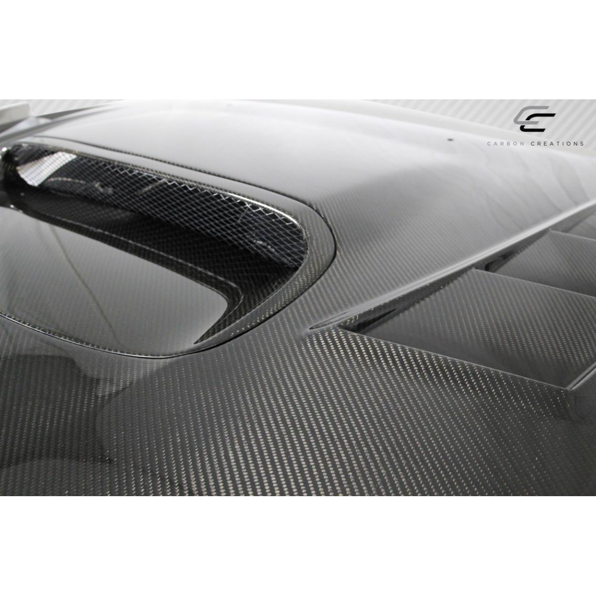 Modify your Subaru Impreza 2008 with our Exterior/Hoods - Image shows top down view at an angle