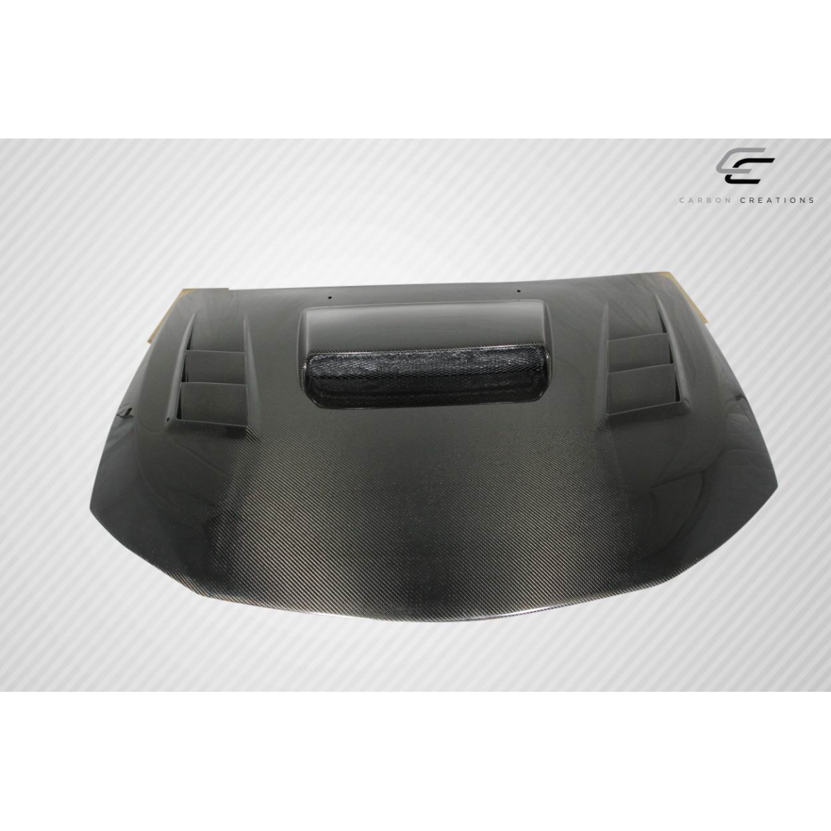 Modify your Subaru Impreza 2008 with our Exterior/Hoods - Front view of the carbon fiber hood part