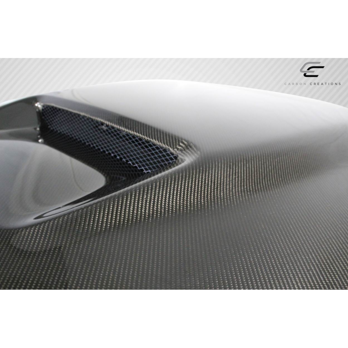 Modify your Dodge Ram 2002 with our Exterior/Hoods - Top down view of carbon fiber hood surface