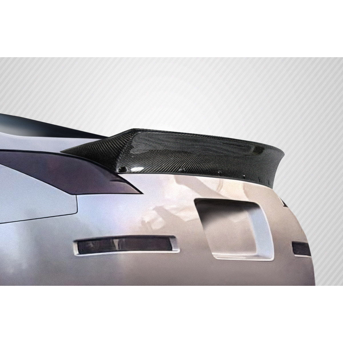 Modify your Nissan 350Z 2003 with our Exterior/Wings - Angled view showing rear wing on Nissan 350Z