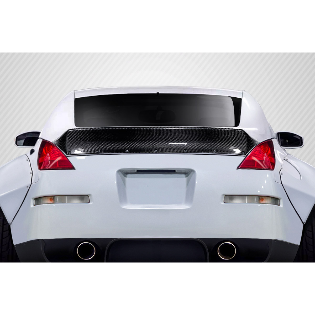 Modify your Nissan 350Z 2003 with our Exterior/Wings - Rear view of the vehicle at eye level