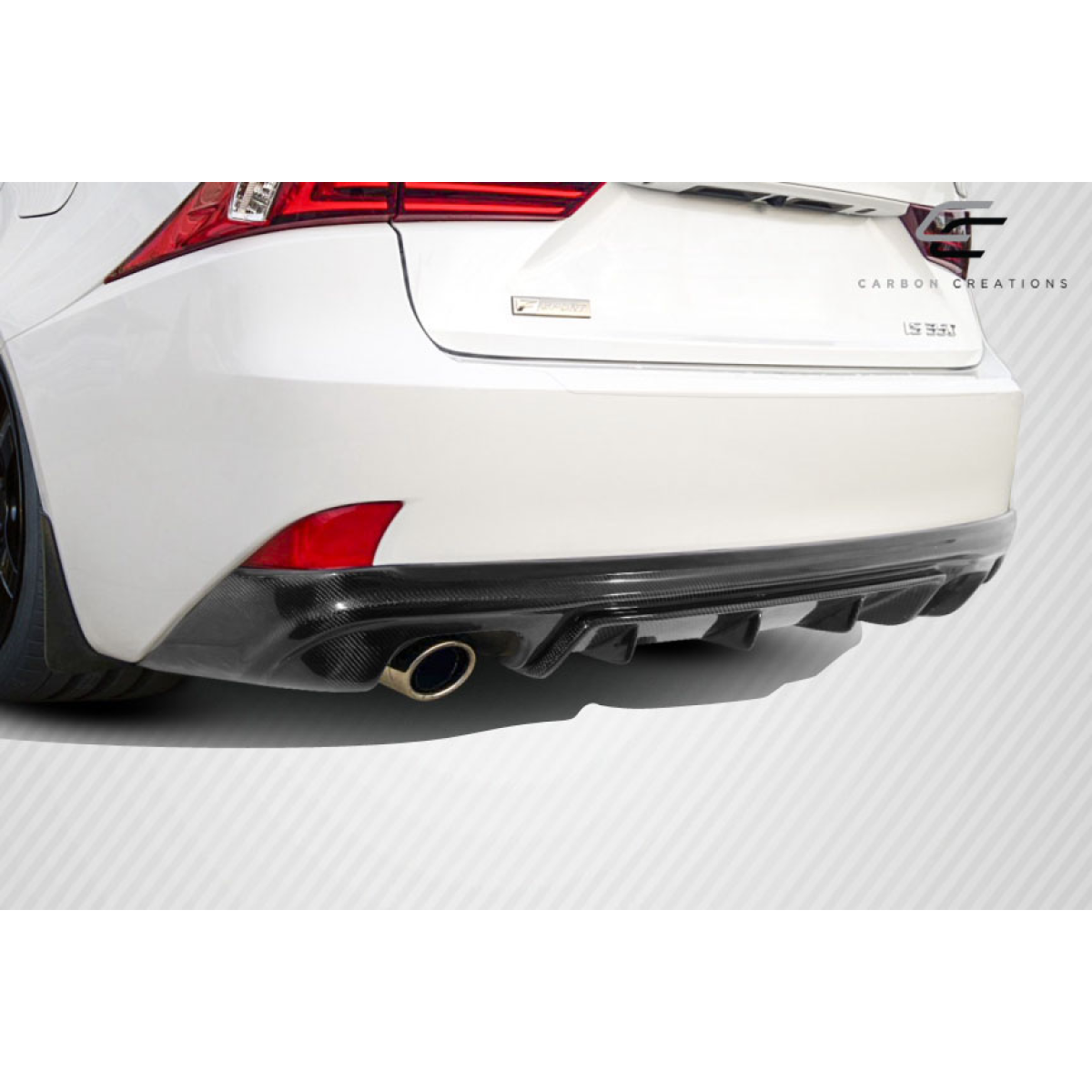 Modify your Lexus IS Series 2014 with our Exterior/Diffusers - Angle from rear showing diffuser and exhaust tip