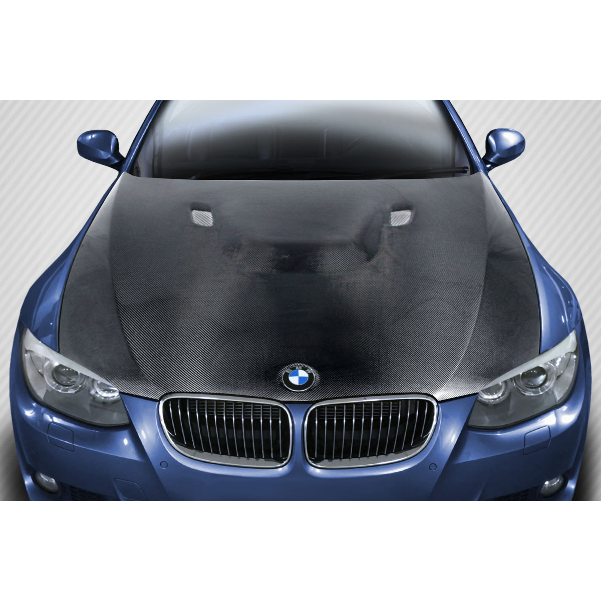 Modify your BMW 3-Series 2011 with our Exterior/Hoods - Top view of BMW 3 Series with carbon fiber hood