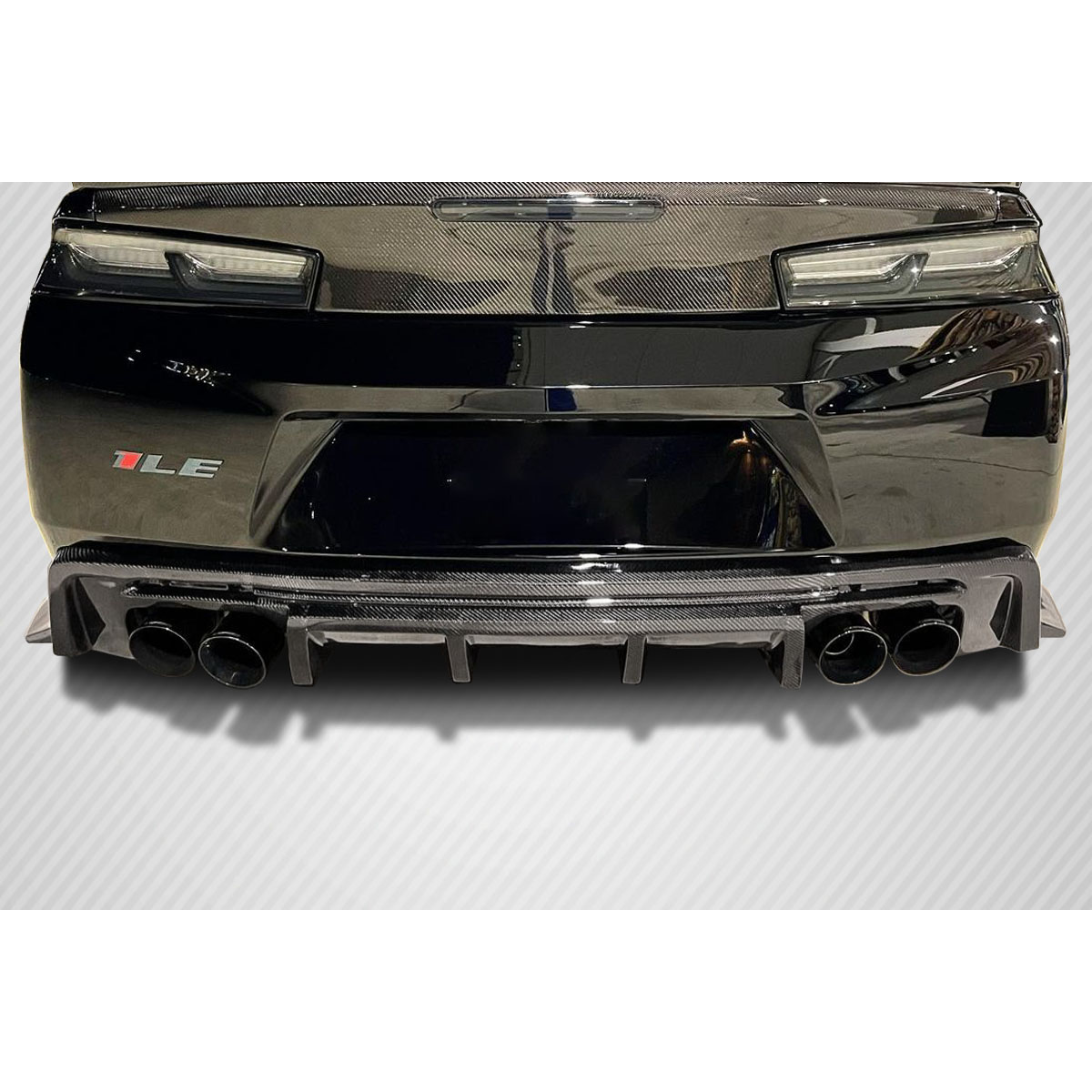 Modify your Chevrolet Camaro 2016 with our Exterior/Diffusers - Rear view at a slightly angled perspective