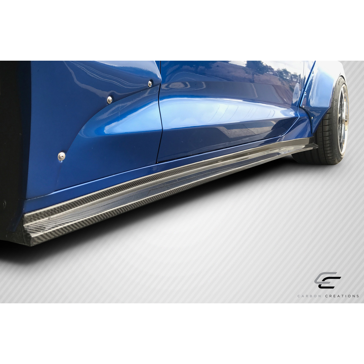 Modify your Chevrolet Camaro 2016 with our Exterior/Other Exterior - Side view angle showcasing carbon fiber splitters