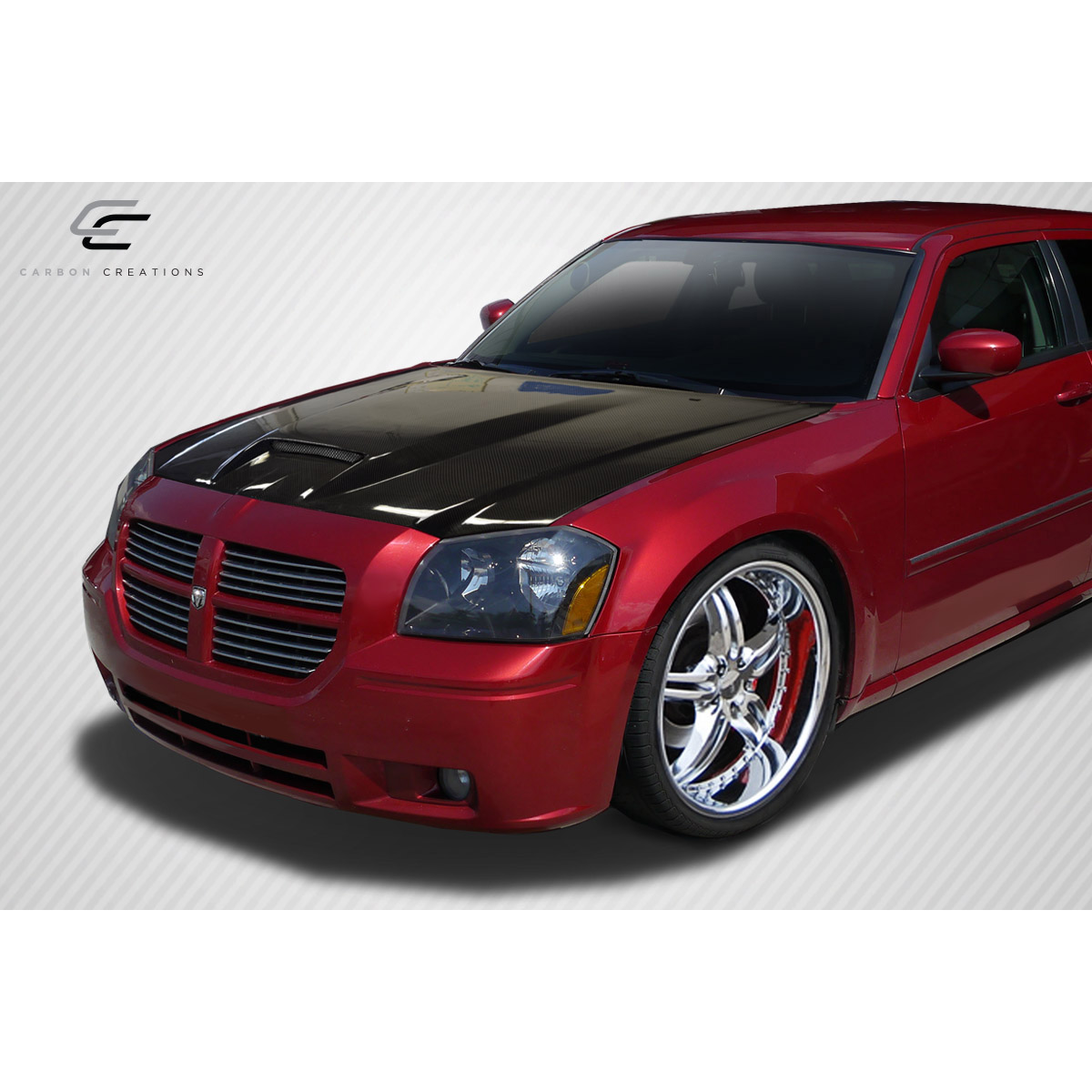 Modify your Dodge Magnum 2005 with our Exterior/Hoods - Front quarter angle view of the vehicle