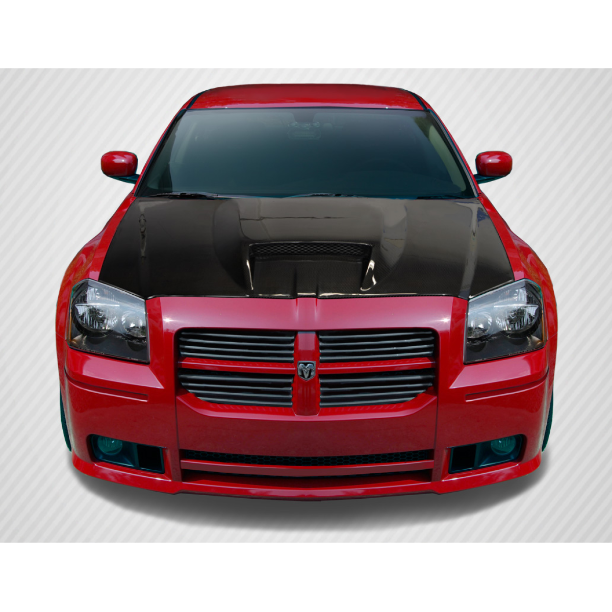 Modify your Dodge Magnum 2005 with our Exterior/Hoods - Front view angle of car hood part