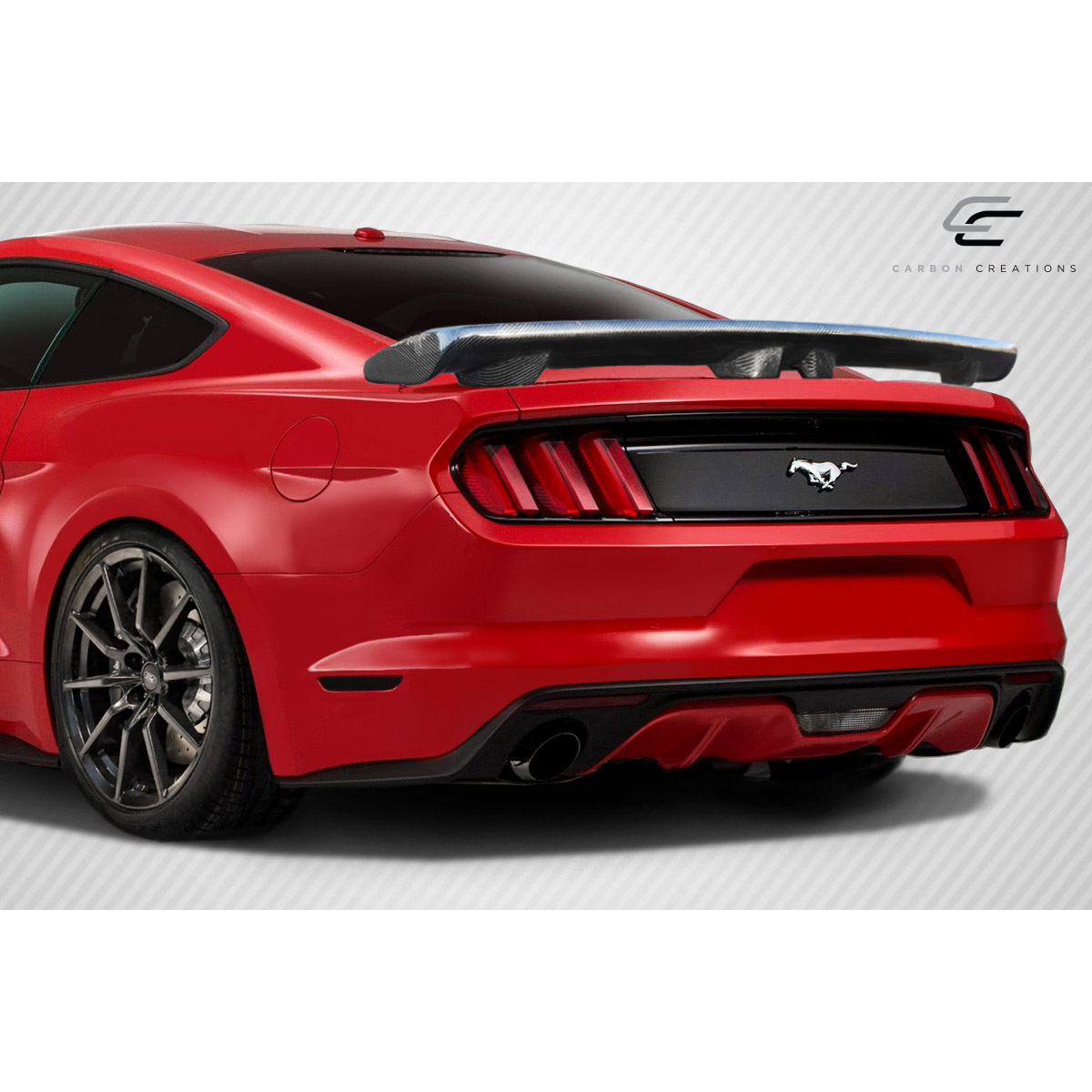 Modify your Ford Mustang 2015 with our Exterior/Wings - View from rear three quarter angle