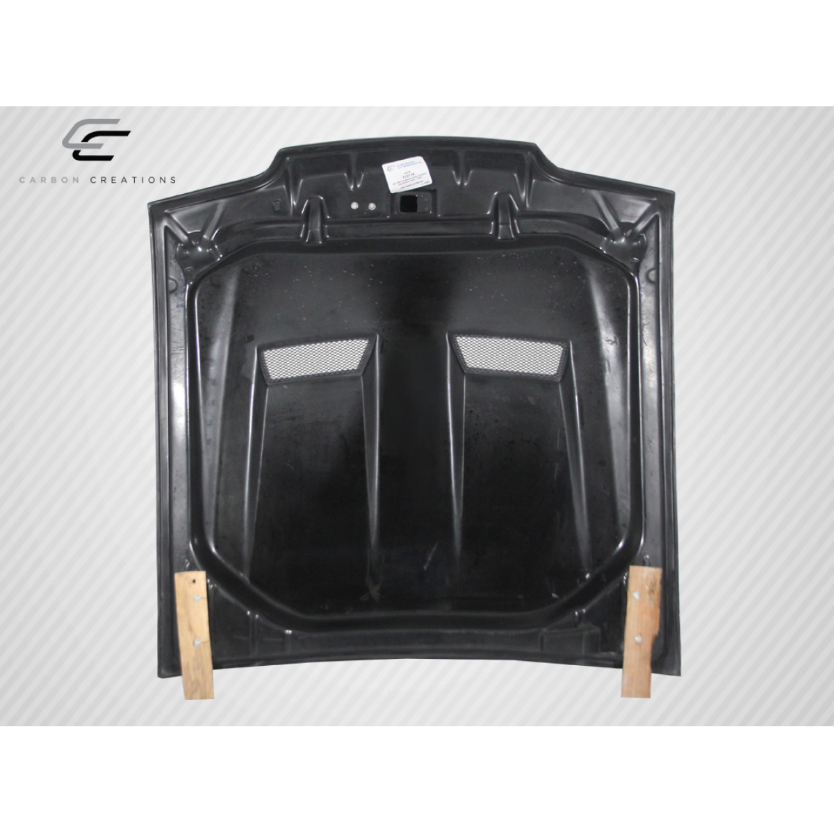 Modify your Ford Mustang 1987 with our Exterior/Hoods - Image is viewed from a top down angle