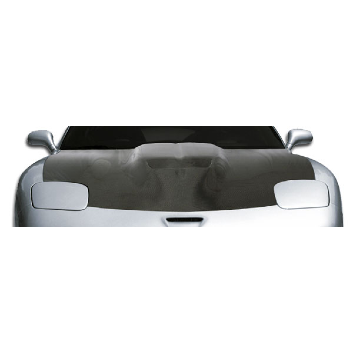Modify your Chevrolet Corvette 1997 with our Exterior/Hoods - Frontal view of the Corvette hood part