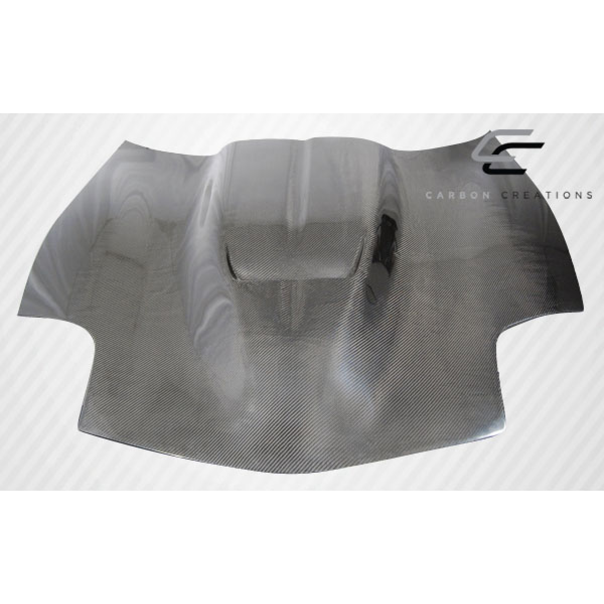 Modify your Chevrolet Corvette 1997 with our Exterior/Hoods - Top down view of a carbon fiber hood