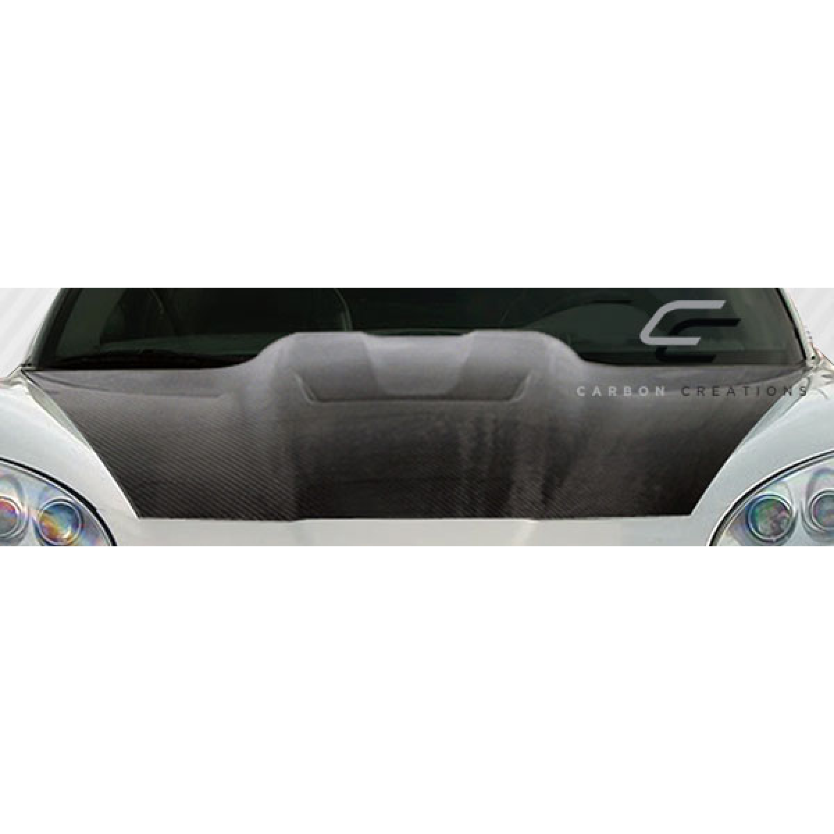 Modify your Chevrolet Corvette 2005 with our Exterior/Hoods - Top view showing hood angle slightly downward