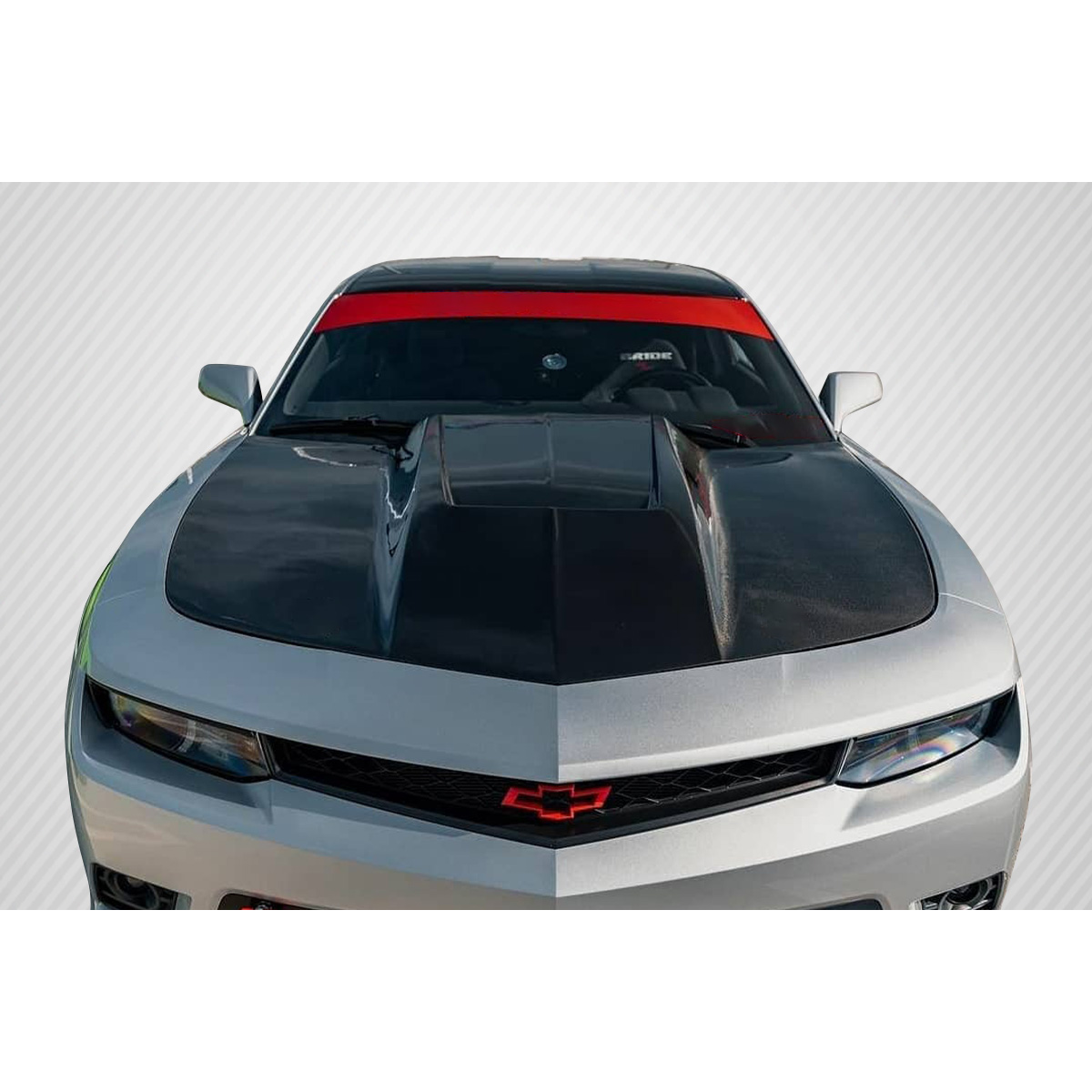 Modify your Chevrolet Camaro 2010 with our Exterior/Hoods - Front view of vehicle at eye level angle