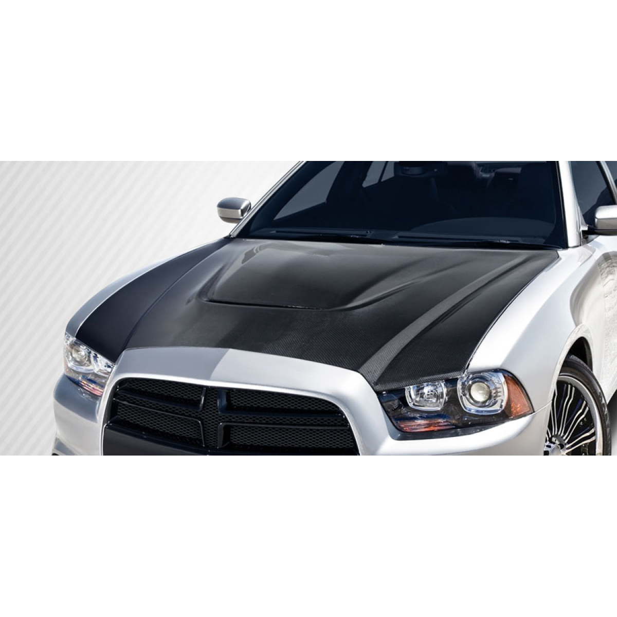 Modify your Dodge Charger 2011 with our Exterior/Hoods - The image is viewed from a slight angle