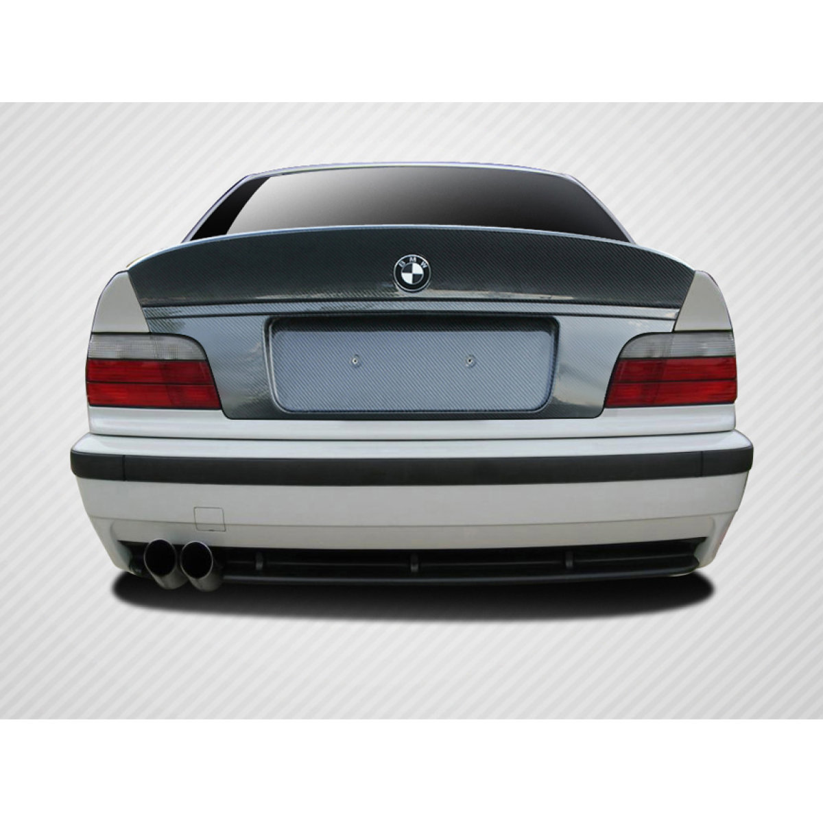 Modify your BMW 3-Series 1992 with our Exterior/Trunks - Rear view of vehicle at slight upward angle