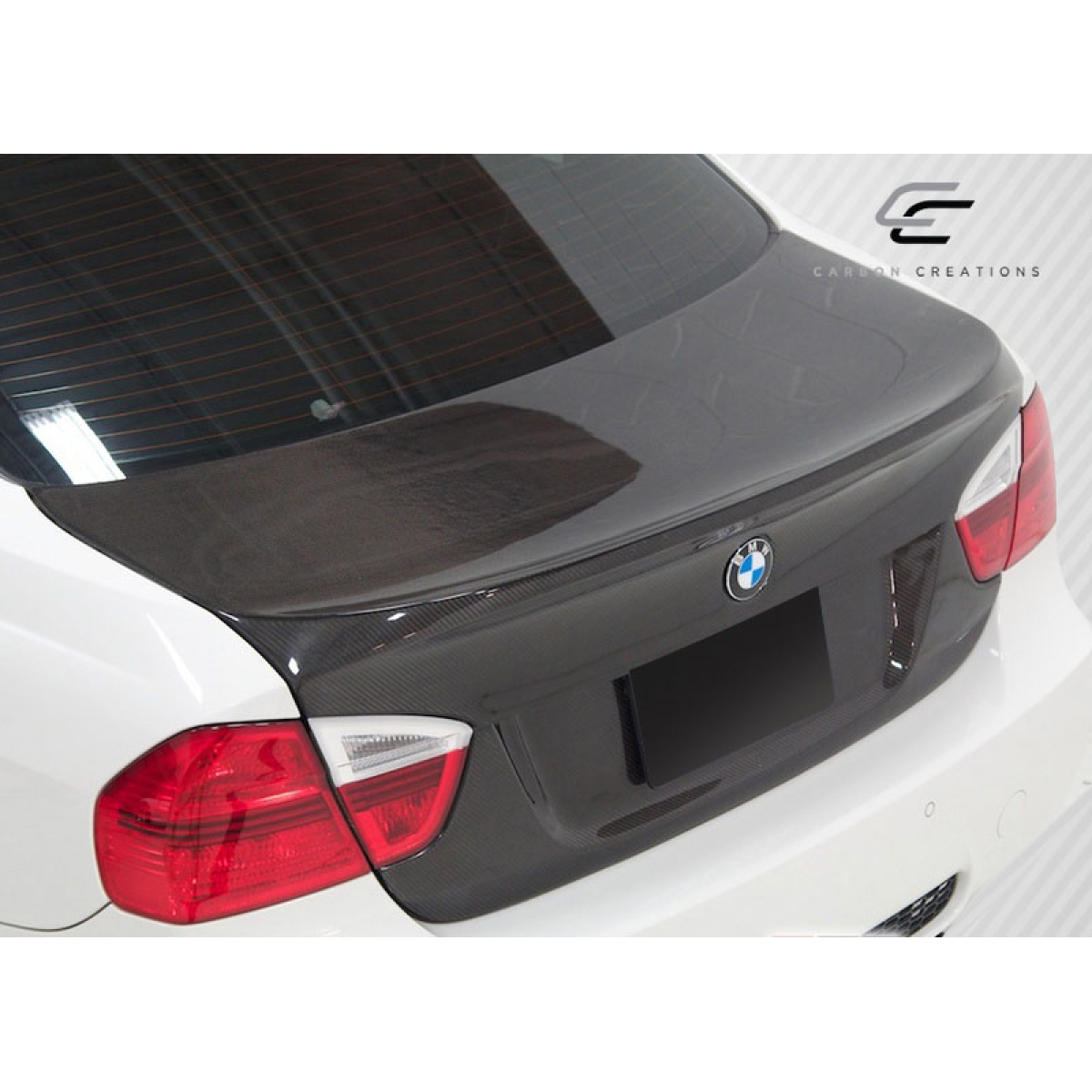 Modify your BMW 3-Series 2006 with our Exterior/Trunks - Rear view slightly angled from the driver's side