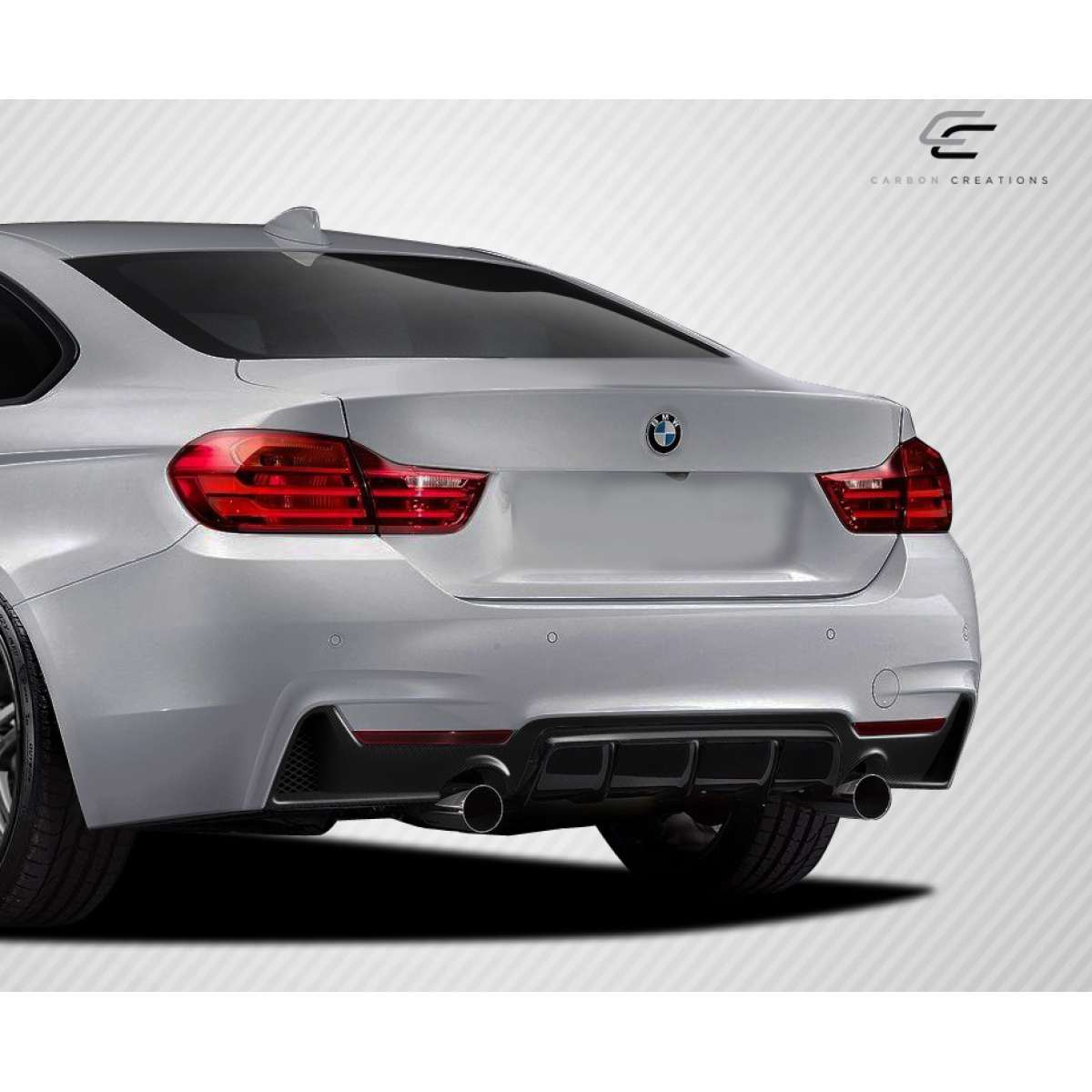 Modify your BMW 4-Series 2014 with our Exterior/Diffusers - Rear view angle showcasing the diffuser design