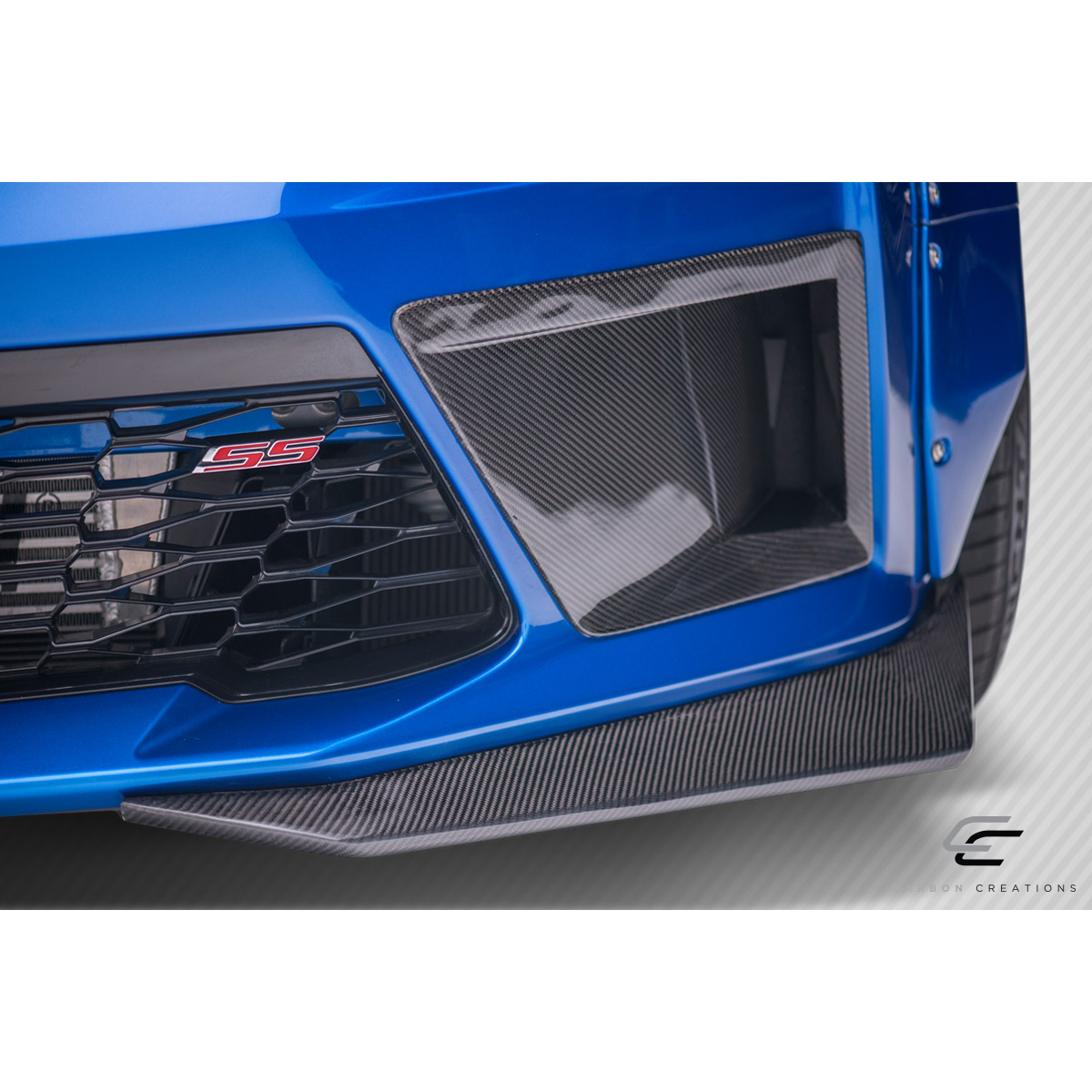 Modify your Chevrolet Camaro 2016 with our Exterior/Other Exterior - Angled view highlighting carbon fiber components