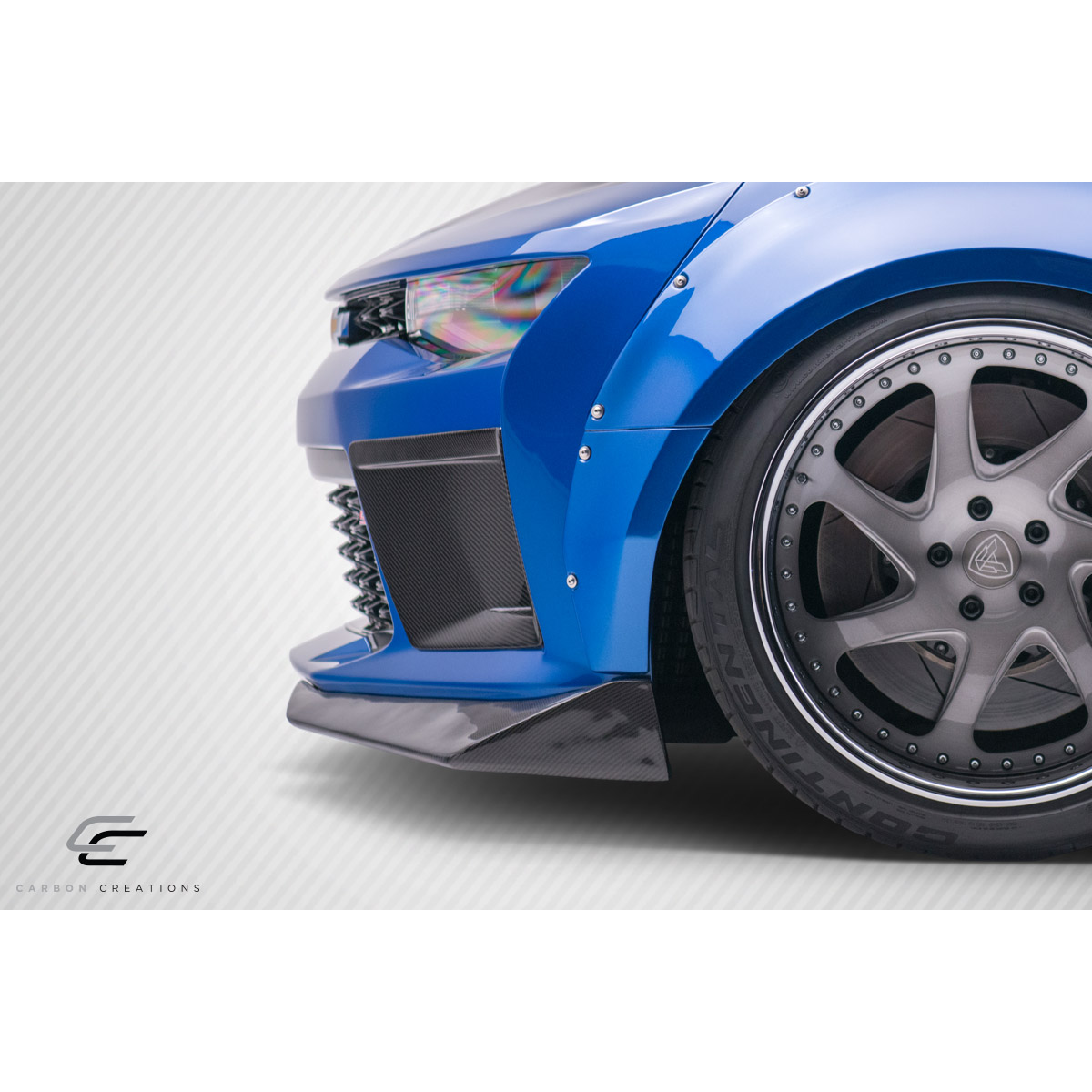 Modify your Chevrolet Camaro 2016 with our Exterior/Other Exterior - Angled view showing front splitter design details