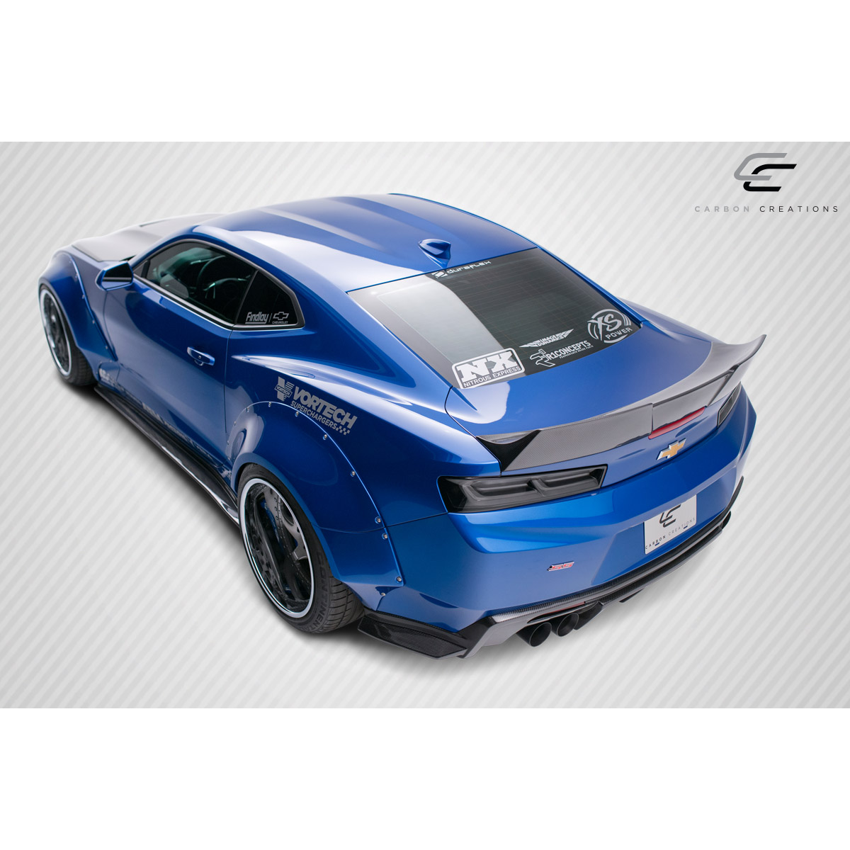 Modify your Chevrolet Camaro 2016 with our Exterior/Wings - The image shows a rear three quarter angle view