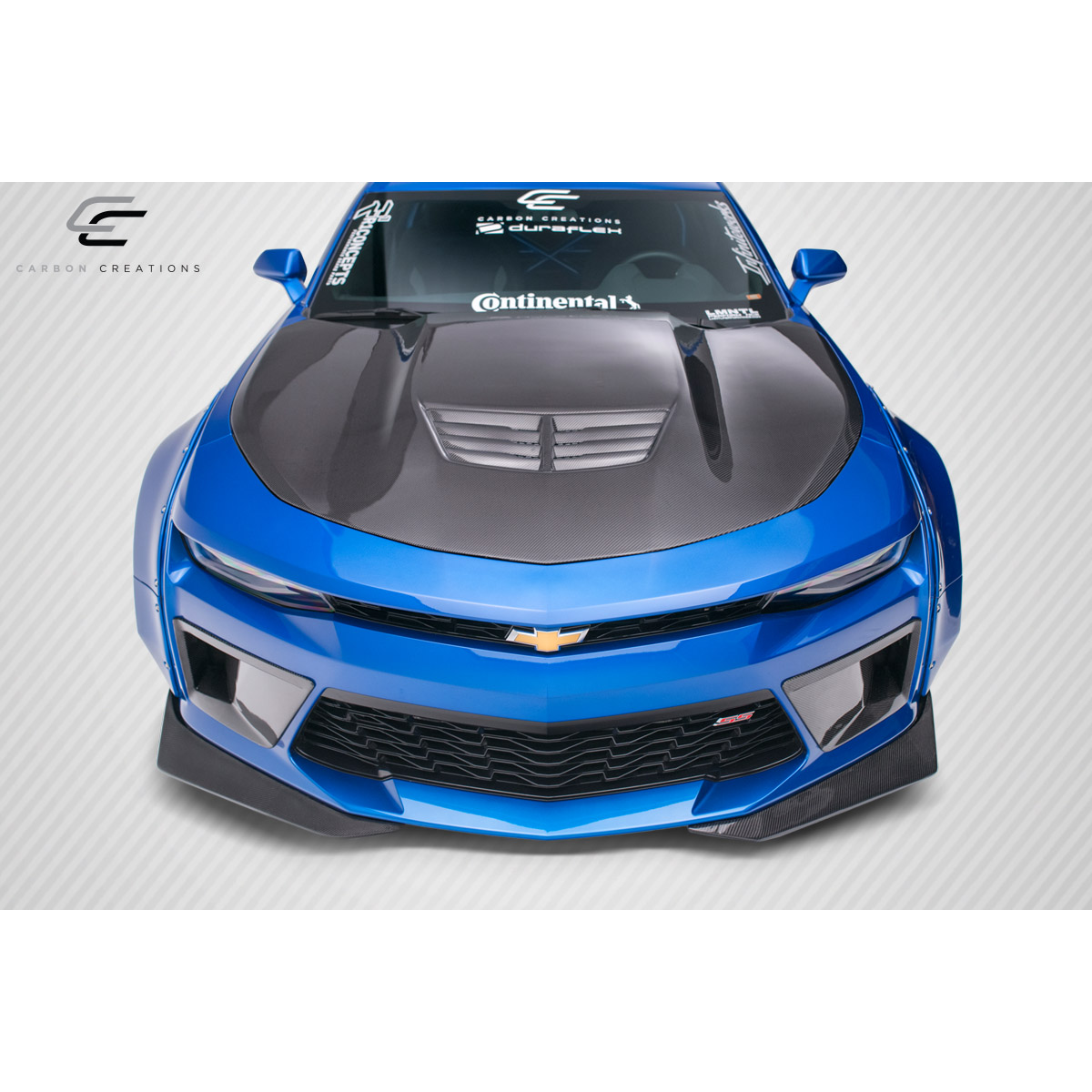 Modify your Chevrolet Camaro 2016 with our Exterior/Front Bumpers or Lips - Front angle view of the 2016 2018 Camaro part