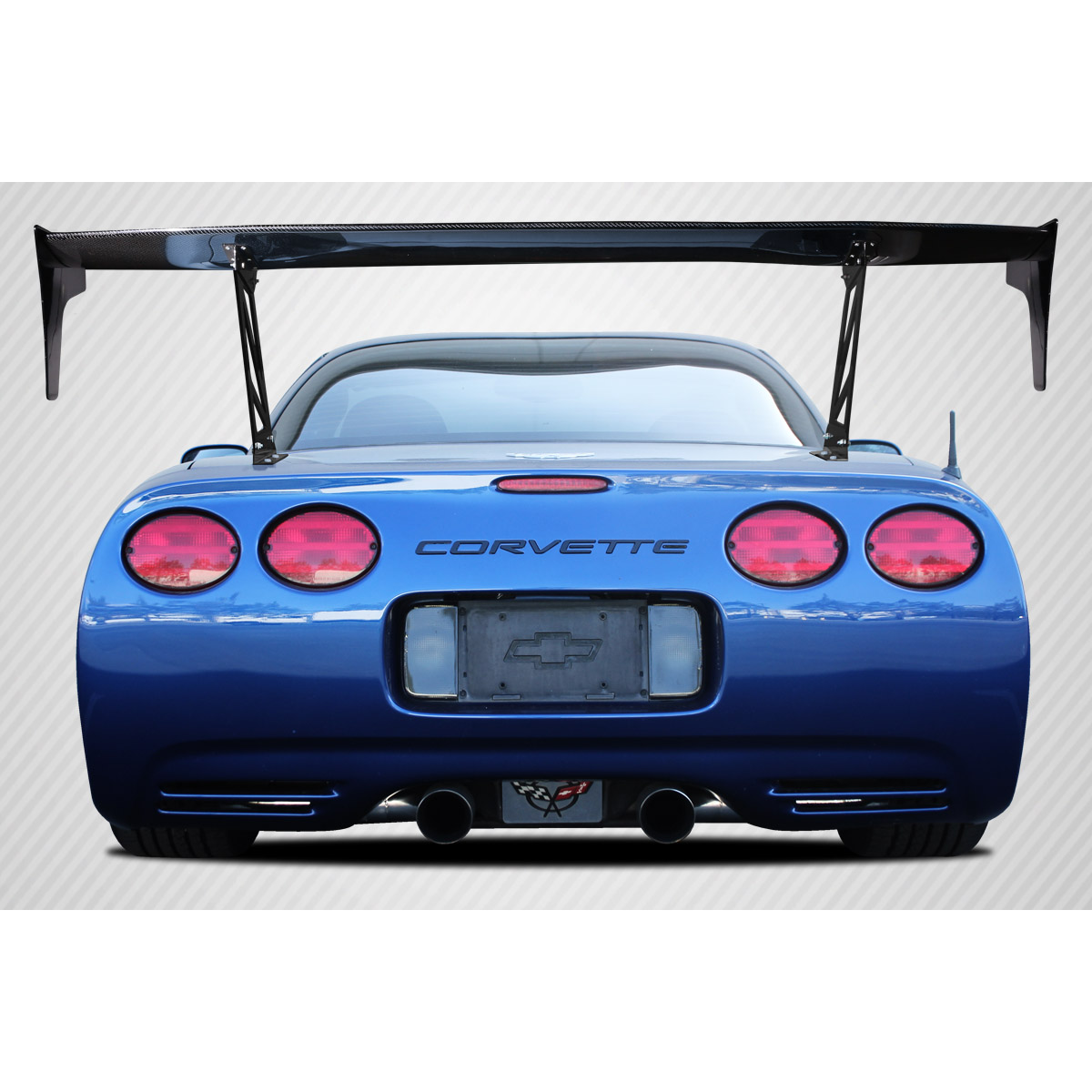 Modify your Universal   with our Exterior/Complete Body Kits - Rear view of vehicle with tall wing attached