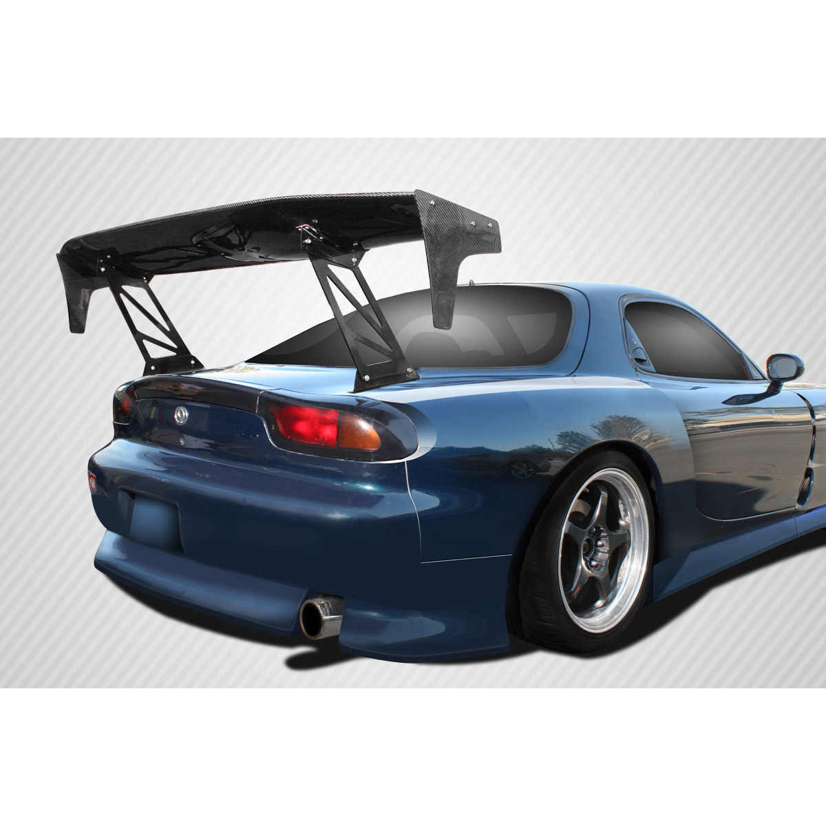 Modify your Universal   with our Exterior/Complete Body Kits - Rear view of a vehicle with tall wing installed