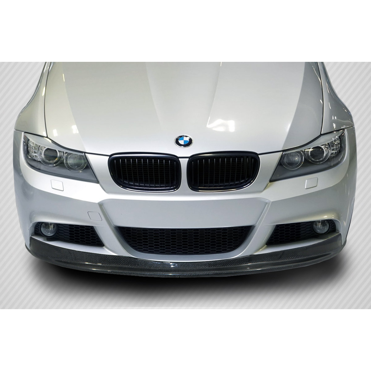 Modify your BMW 3-Series 2009 with our Exterior/Front Bumpers or Lips - Front view of the car showing the front lip