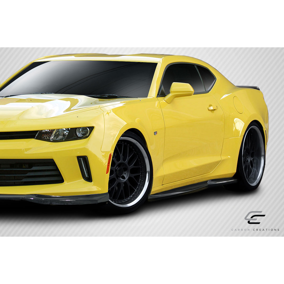 Modify your Chevrolet Camaro 2016 with our Exterior/Complete Body Kits - Car is shown at a slightly front angle