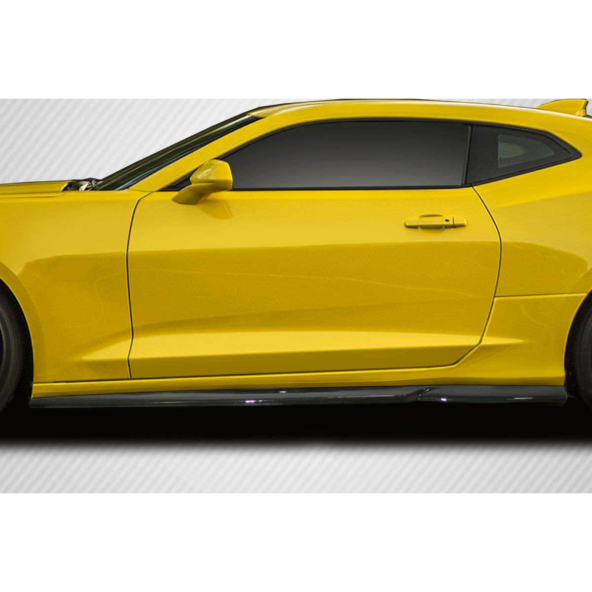 Modify your Chevrolet Camaro 2016 with our Exterior/Complete Body Kits - Side view of side skirts on a Camaro