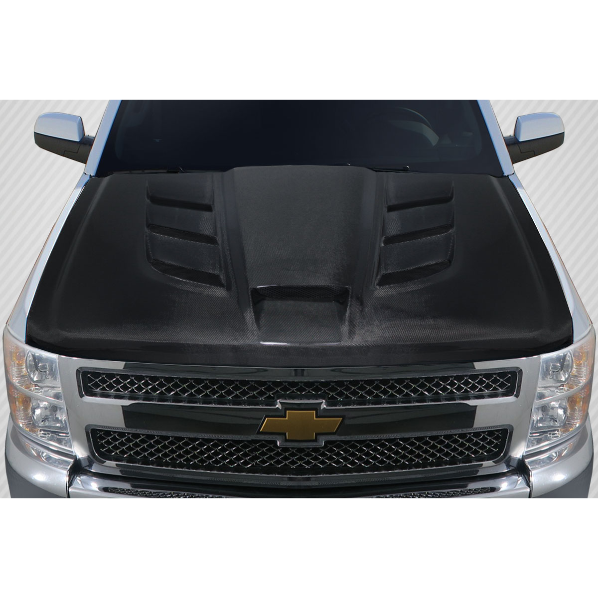 Modify your Chevrolet Silverado 2007 with our Exterior/Hoods - Top down angle of Chevrolet Silverado hood