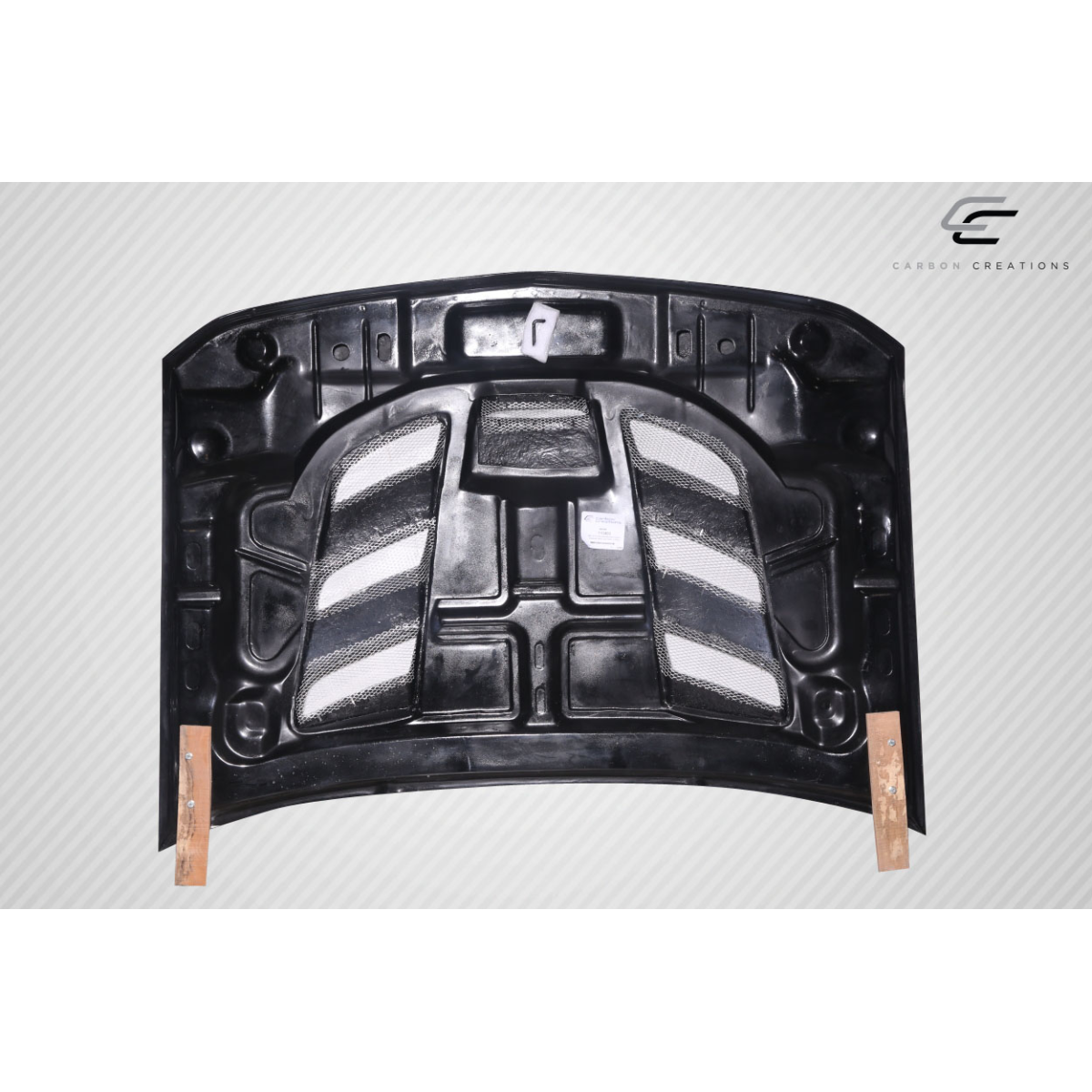 Modify your Chevrolet Silverado 2007 with our Exterior/Hoods - Top down view of the carbon fiber hood part