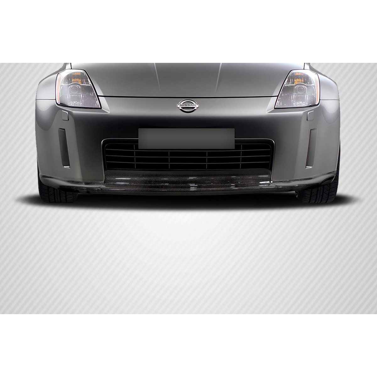 Modify your Nissan 350Z 2003 with our Exterior/Front Bumpers or Lips - Front view angle of Nissan 350Z with lip spoiler