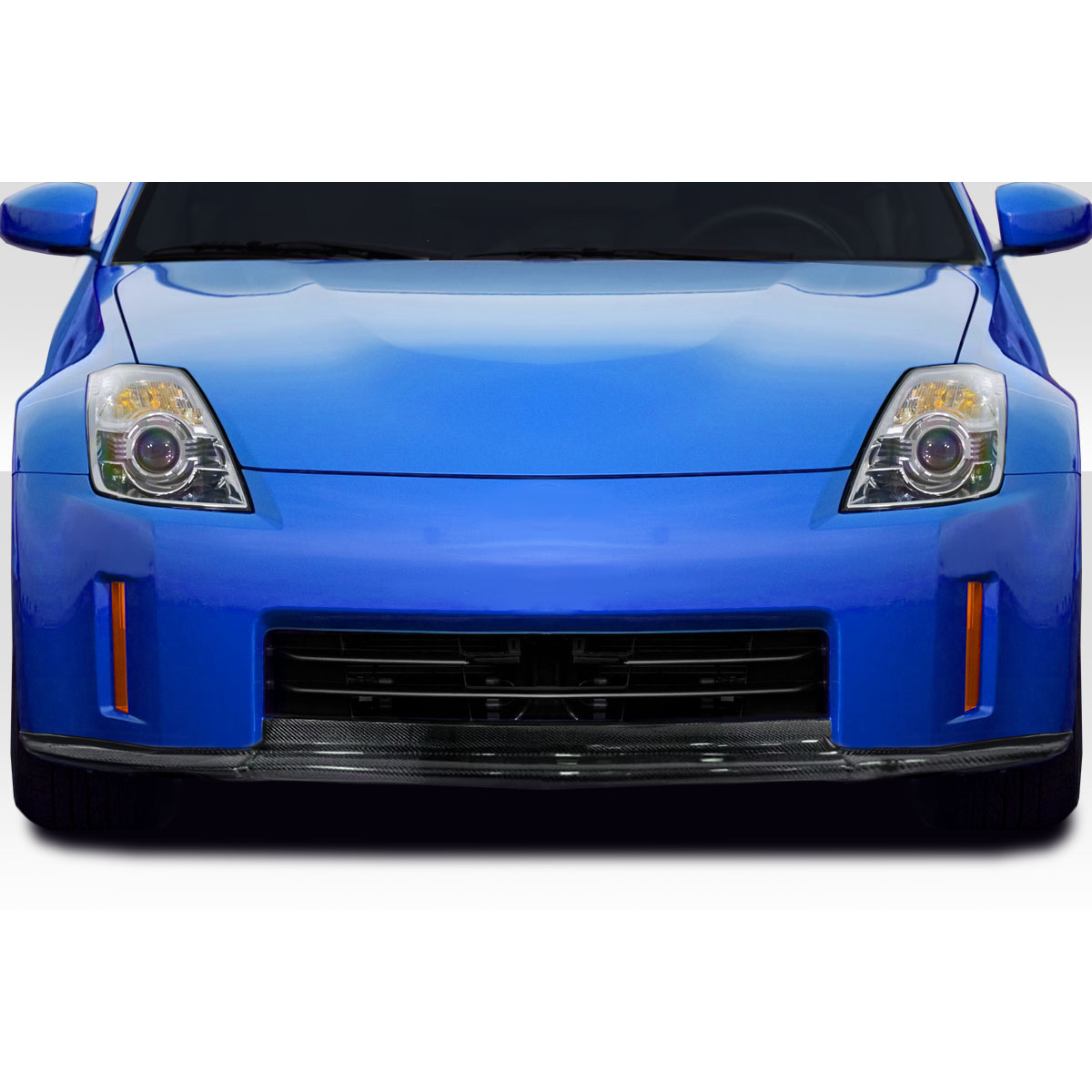 Modify your Nissan 350Z 2006 with our Exterior/Front Bumpers or Lips - Front view of vehicle part at a straight angle