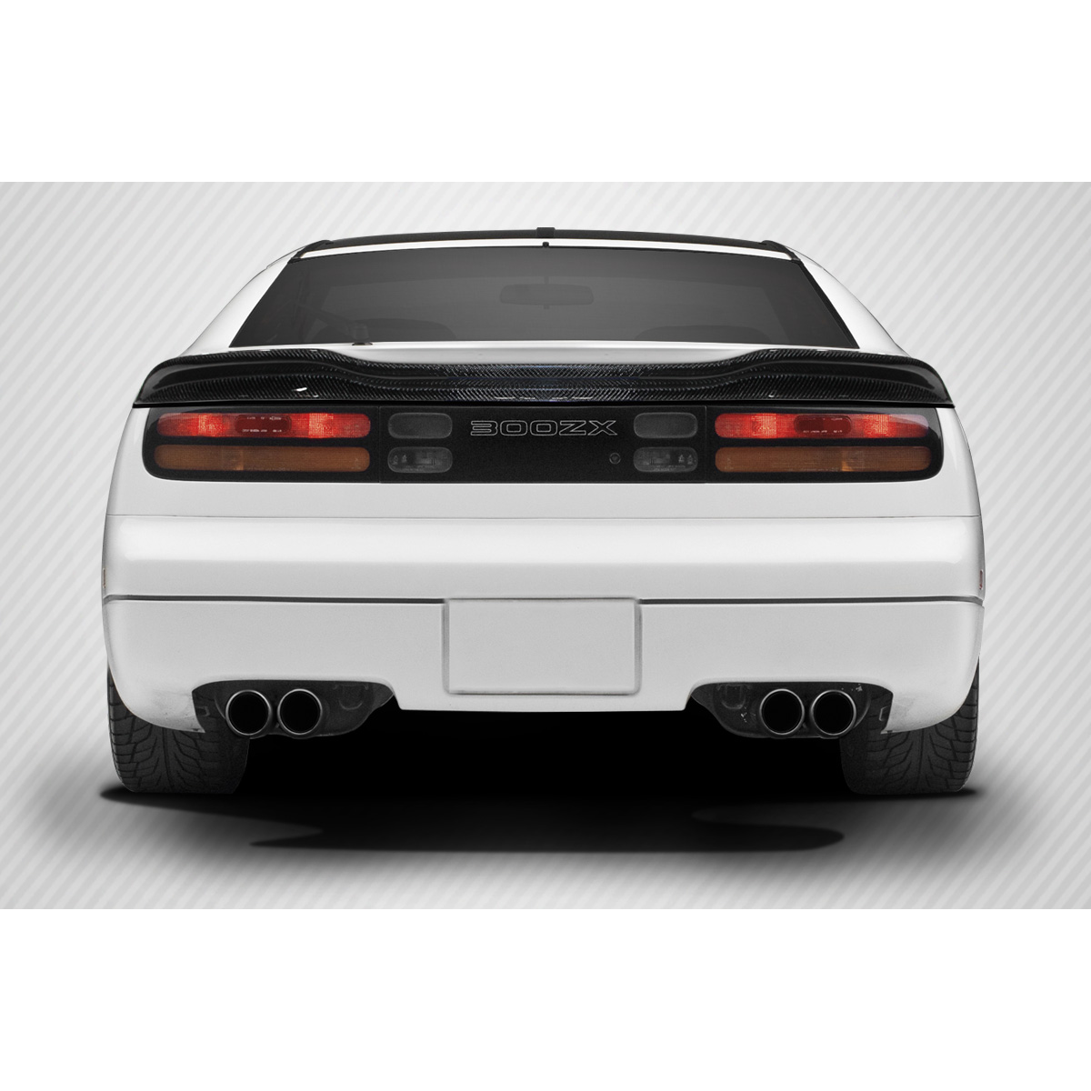 Modify your Nissan 300ZX 1990 with our Exterior/Wings - Rear view of the Nissan 300ZX at a straight angle