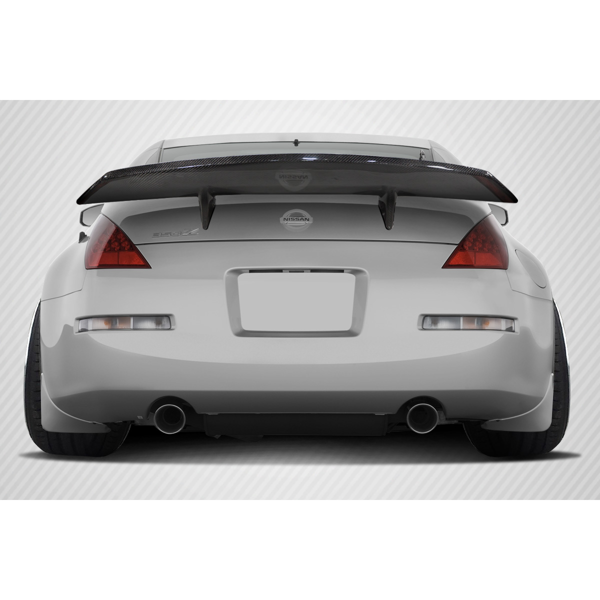 Modify your Nissan 350Z 2003 with our Exterior/Wings - Rear view of the Nissan 350Z at eye level