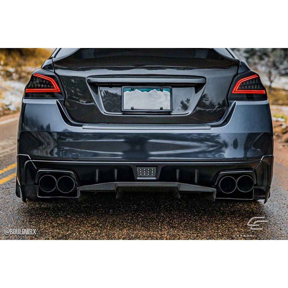 Modify your Subaru Impreza 2015 with our Exterior/Diffusers - Rear view at a slight low angle