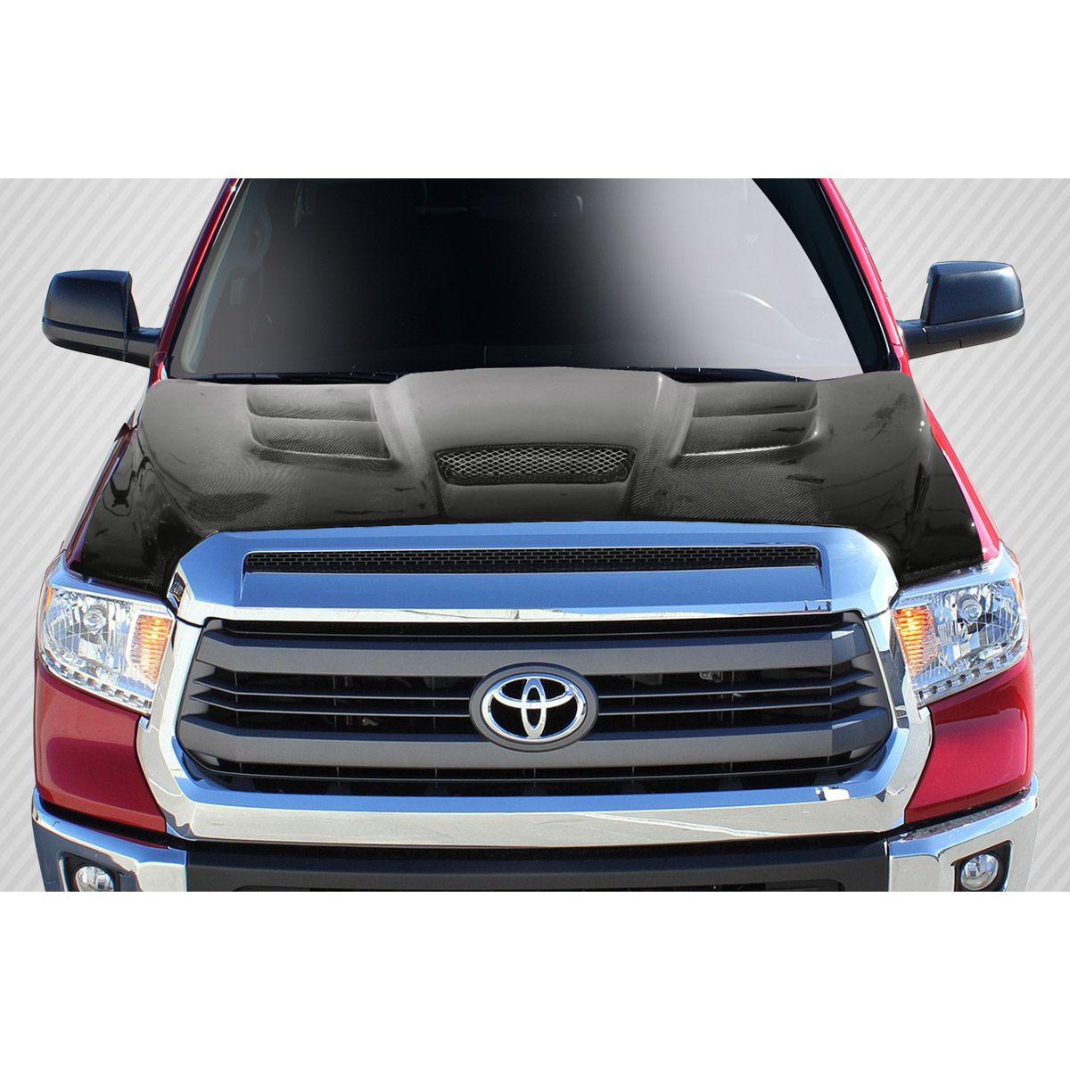 Modify your Toyota Tundra 2014 with our Exterior/Hoods - Front view of hood at a slight angle