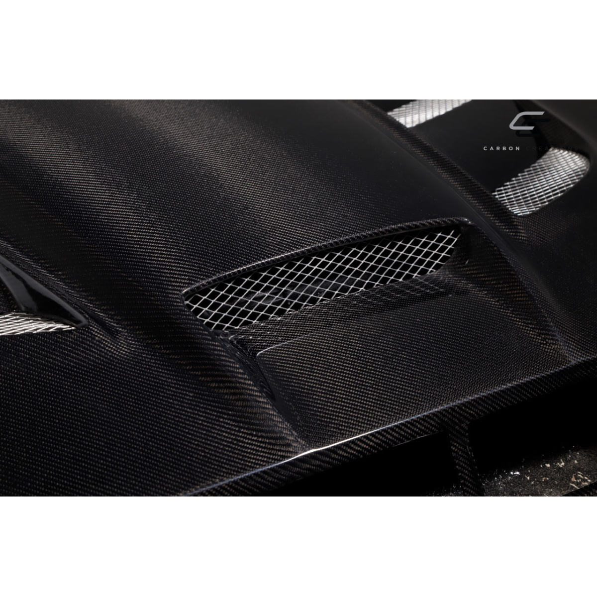 Modify your Toyota Tundra 2014 with our Exterior/Hoods - Top down view of carbon fiber hood