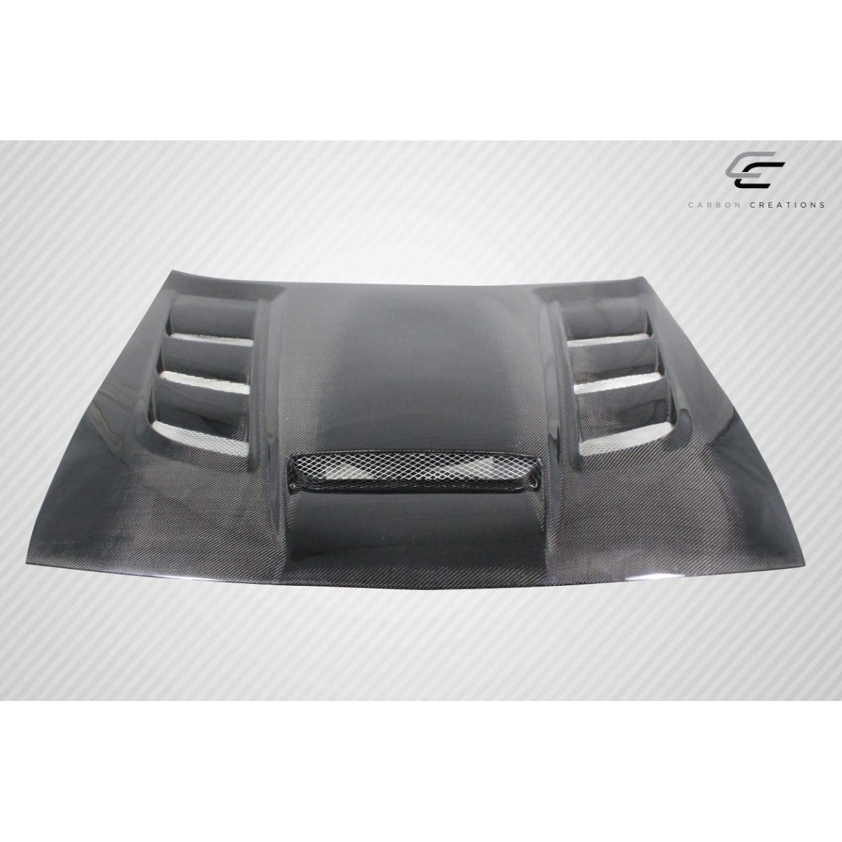 Modify your Dodge Challenger 2008 with our Exterior/Hoods - Front top view angle of the car hood