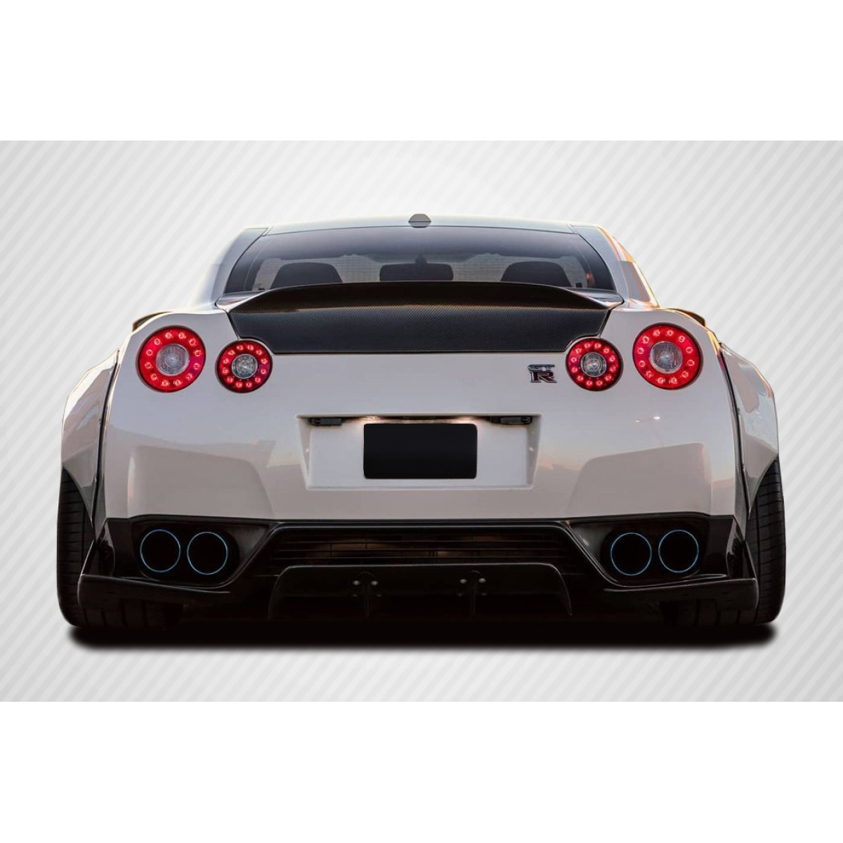 Modify your Nissan GT-R 2009 with our Exterior/Diffusers - Rear view angle of vehicle showing diffuser