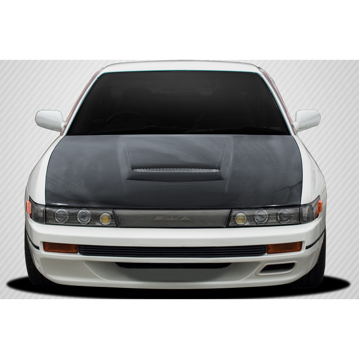 Modify your Nissan Silvia 1989 with our Exterior/Hoods - Front view with slight angle from below