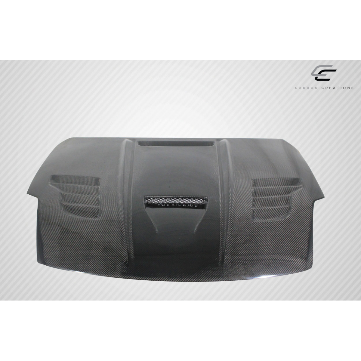 Modify your Nissan 350Z 2003 with our Exterior/Hoods - Front view of a carbon fiber hood