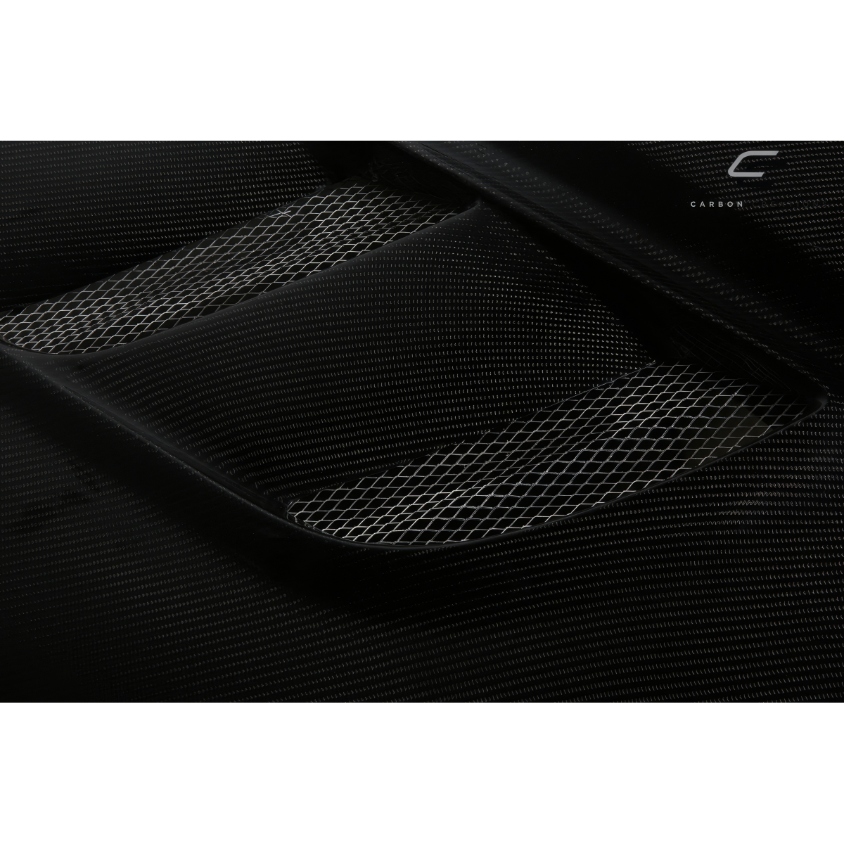 Modify your Dodge Ram 2010 with our Exterior/Hoods - Top down angle of carbon fiber hood section