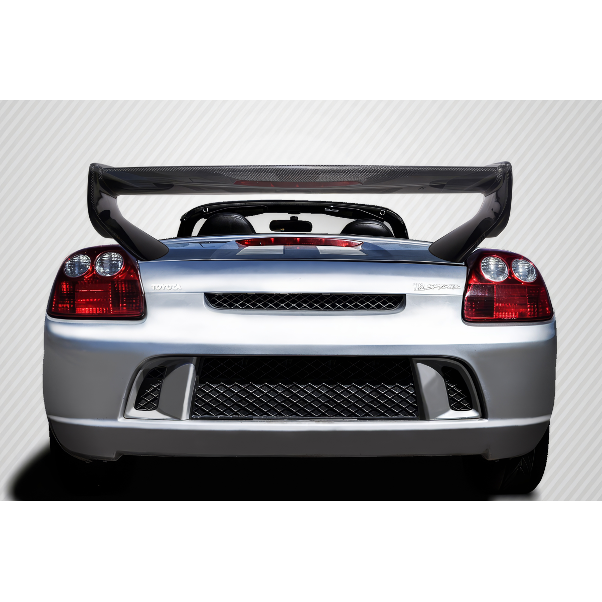 Modify your Toyota MR2 Spyder 2000 with our Exterior/Wings - Rear view of car at a straight angle