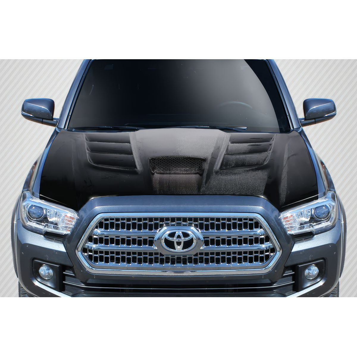 Modify your Toyota Tacoma 2012 with our Exterior/Hoods - Top down view of the hood and front grille