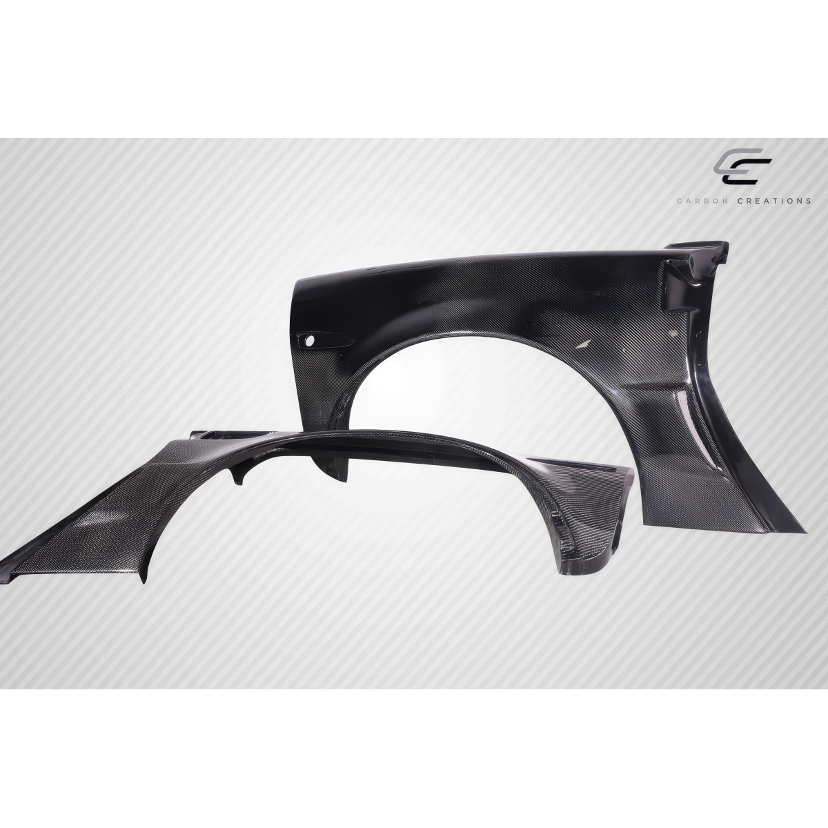 Modify your Chevrolet Corvette 2005 with our Exterior/Fenders - Angle view showcasing carbon fiber fenders