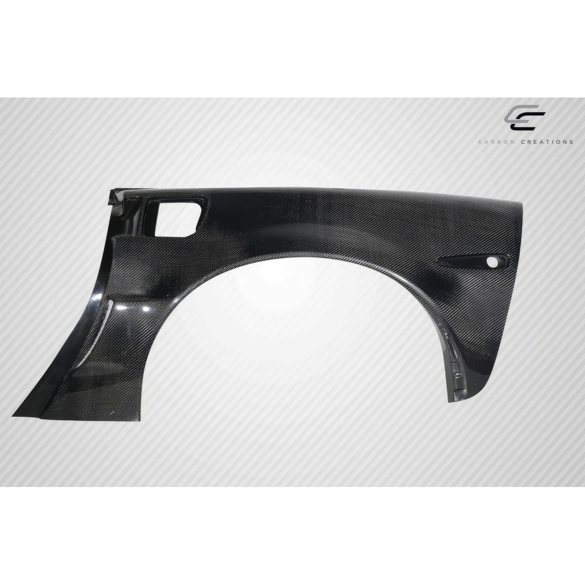 Modify your Chevrolet Corvette 2005 with our Exterior/Fenders - Front view angled of carbon fiber fender part